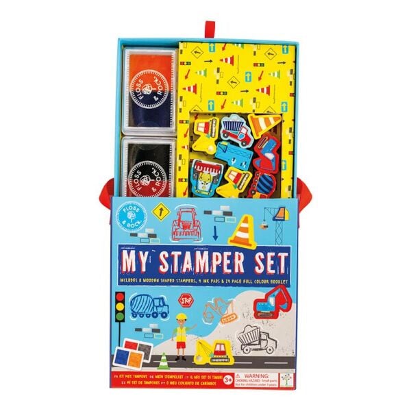 Floss & Rock Stamper Ahşap Baskı Seti / Construction