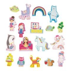 FLOSS & ROCK Ahşap Figürlü Oyun Kutuları/Rainbow