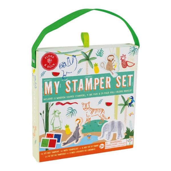 Floss & Rock Stamper Ahşap Baskı Seti / Jungle