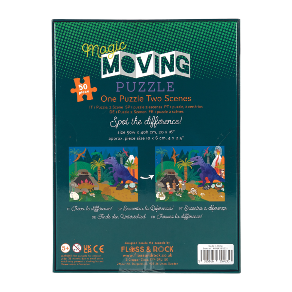 FLOSS & ROCK 50 Piece Magic Puzzle / Dino