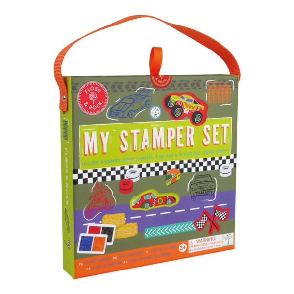 FLOSS & ROCK Stamper Ahşap Baskı Seti / Cars