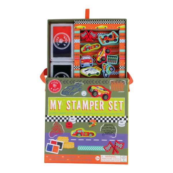 FLOSS & ROCK Stamper Ahşap Baskı Seti / Cars