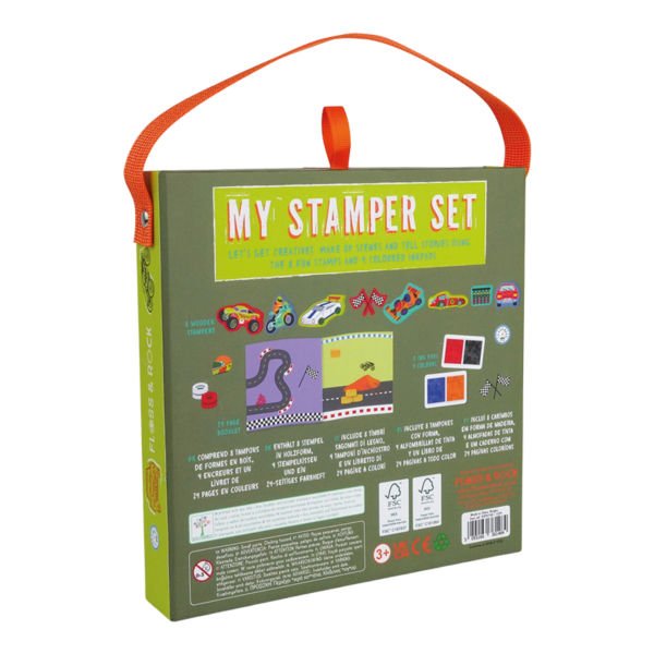 FLOSS & ROCK Stamper Ahşap Baskı Seti / Cars