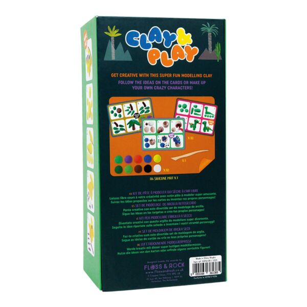 Floss & Rock Clay And Play Hava İle Kuruyan Kil Seti/ Dino