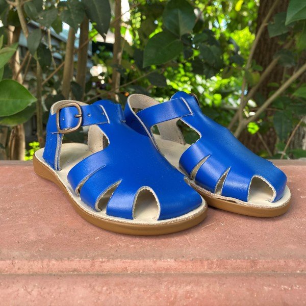 Samphire Earwyn Ruvex Cobalit - Dark Blue Leather Kids Sandals