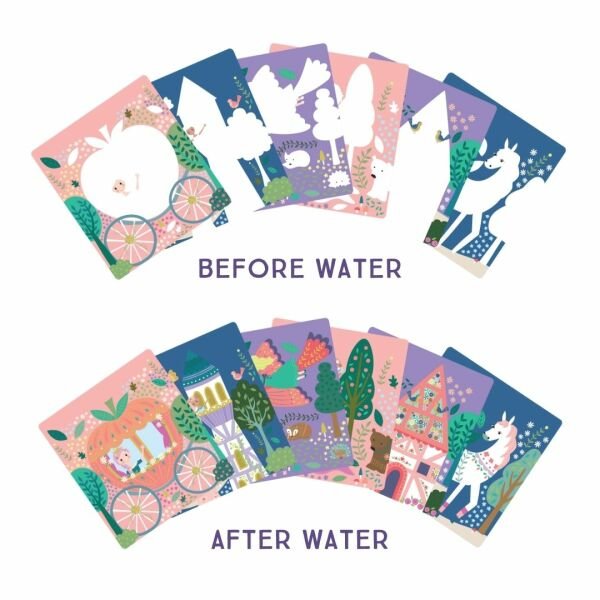 FLOSS & ROCK Renk Değiştiren Water Magic Boyama Kitabı / Fairy Tale
