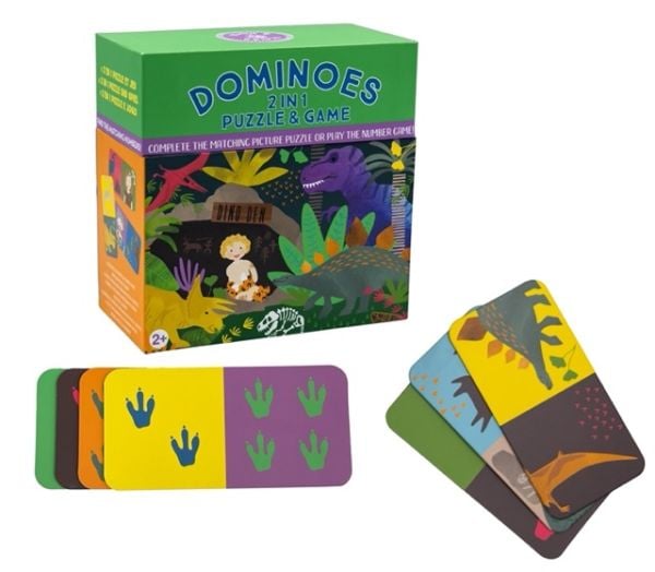FLOSS & ROCK Çift Taraflı Domino Kartları / Dino