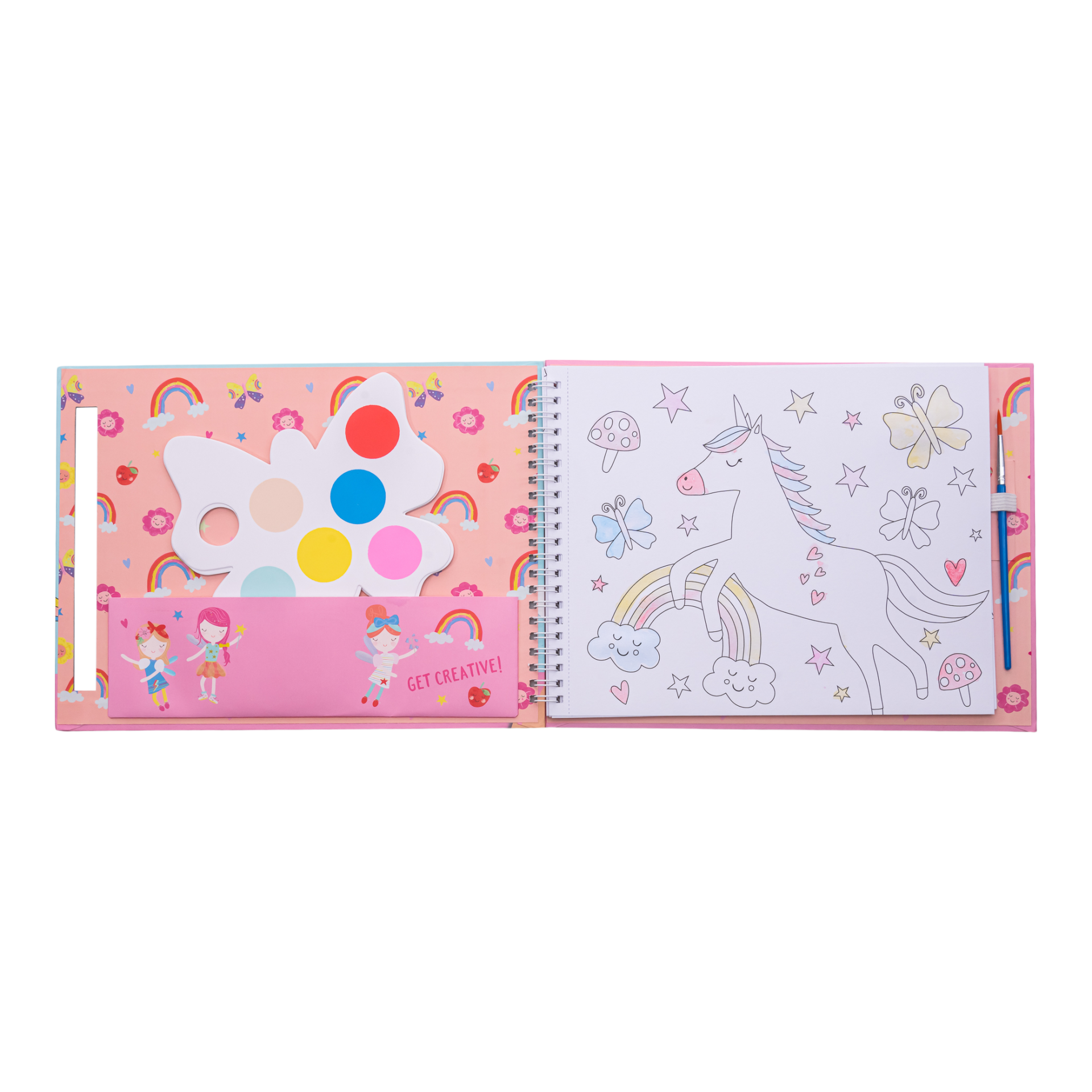 FLOSS & ROCK Sulu Boyalı Boyama Kitabı / Rainbow Fairy *YENİ*