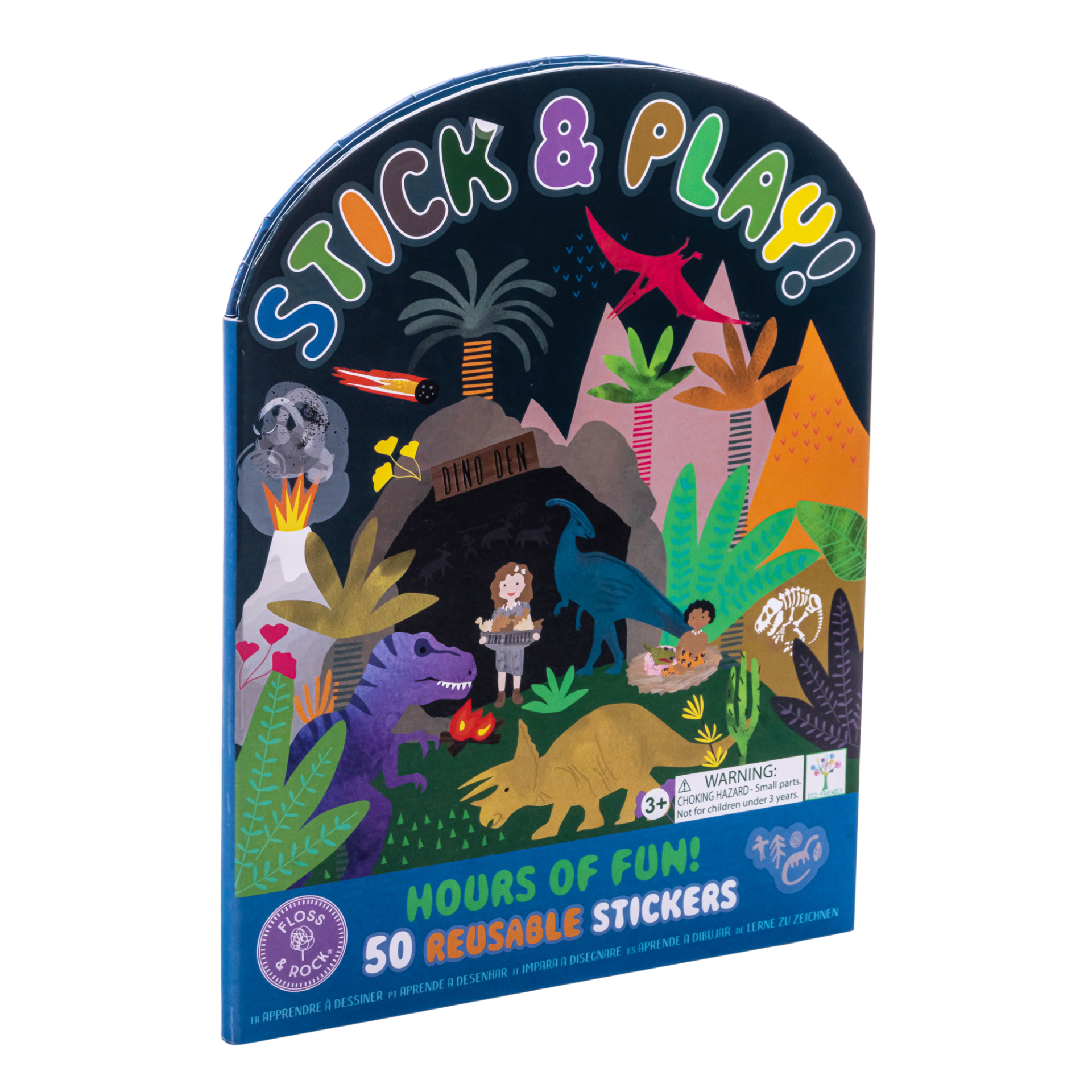FLOSS & ROCK Tak Çıkart Sticker Oyun Sahnesi / Dino *YENİ*