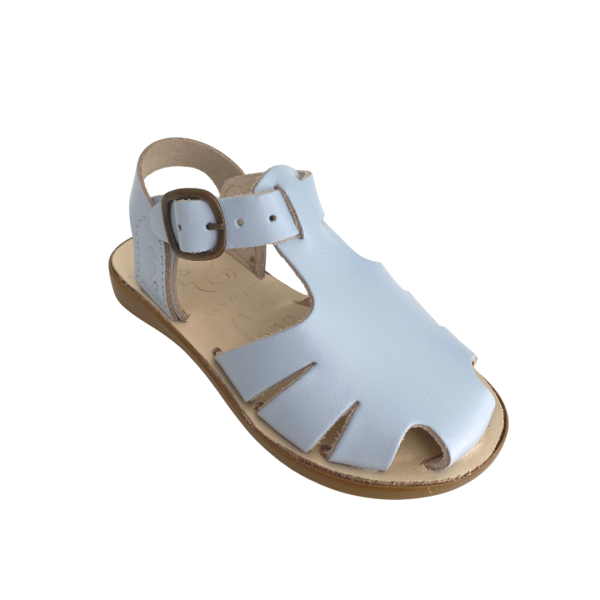 Samphire Earwyn Ruvex Blue Ciel - Light Blue Leather Kids Sandals
