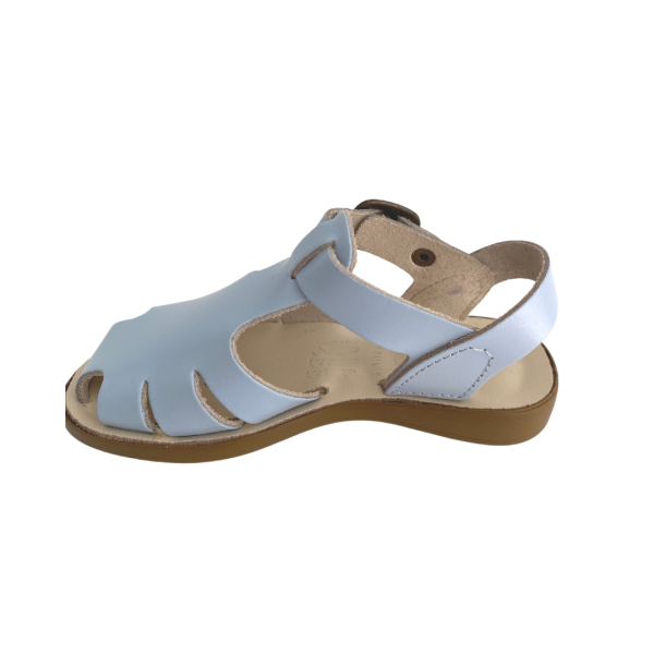 Samphire Earwyn Ruvex Blue Ciel - Light Blue Leather Kids Sandals