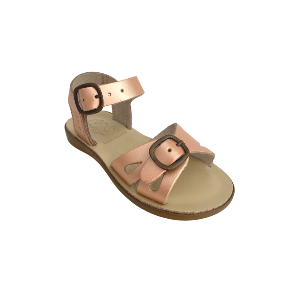 Samphire Marella Ruvalic Rame - Shiny Salmon Leather Kids Sandals