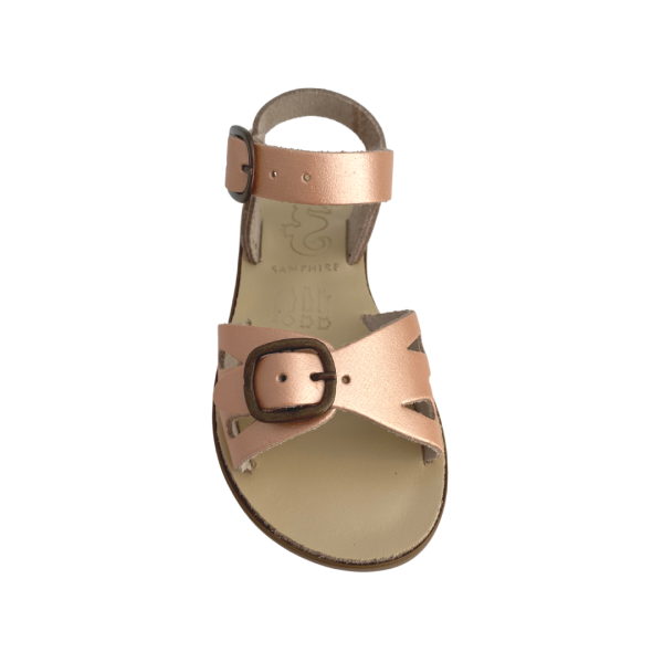 Samphire Marella Ruvalic Rame - Shiny Salmon Leather Kids Sandals