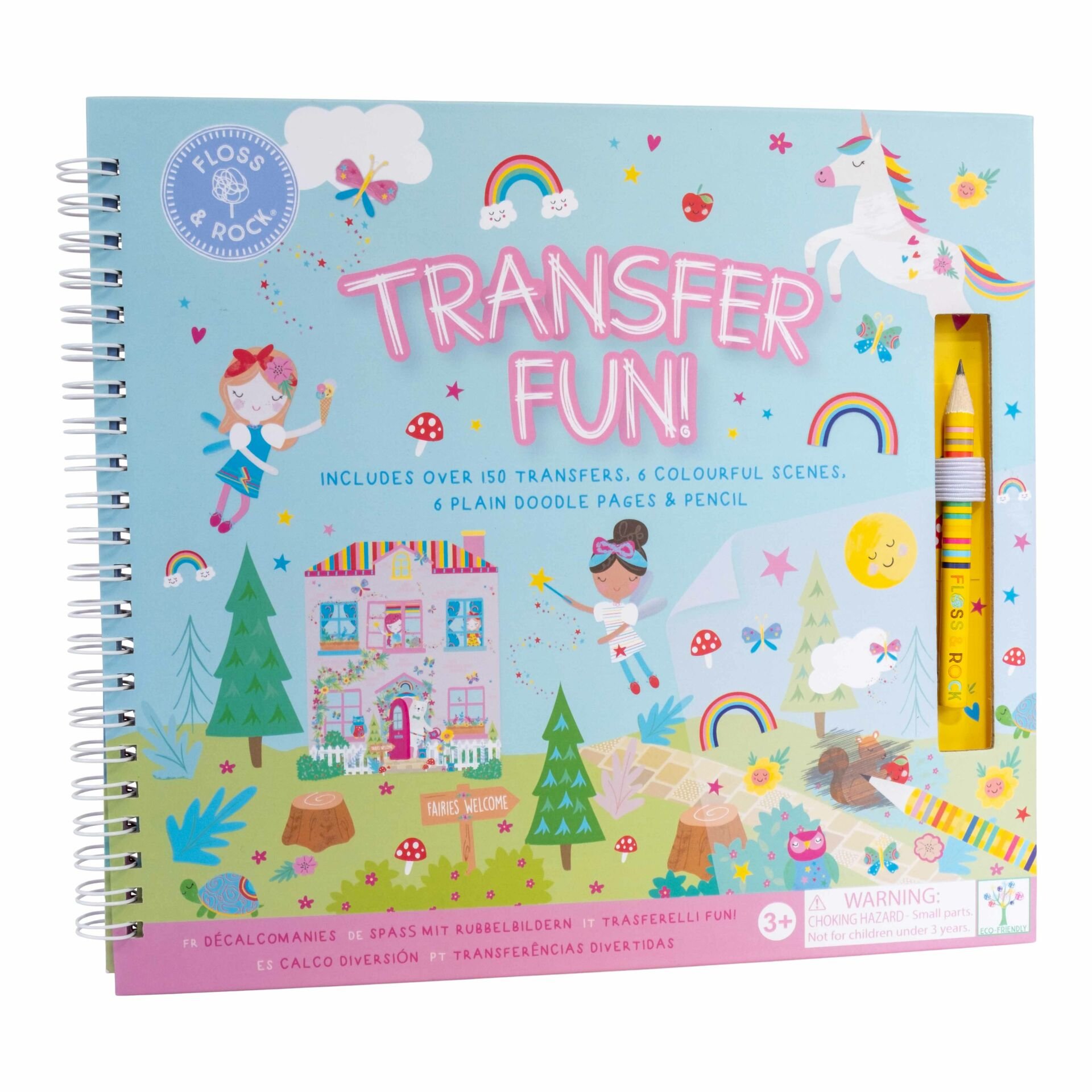 FLOSS & ROCK Transfer Fun Activity Book / Rainbow Fairy *NEW*
