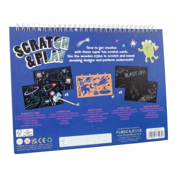 FLOSS & ROCK Scratch and Play Activity Book /Space *NEW*