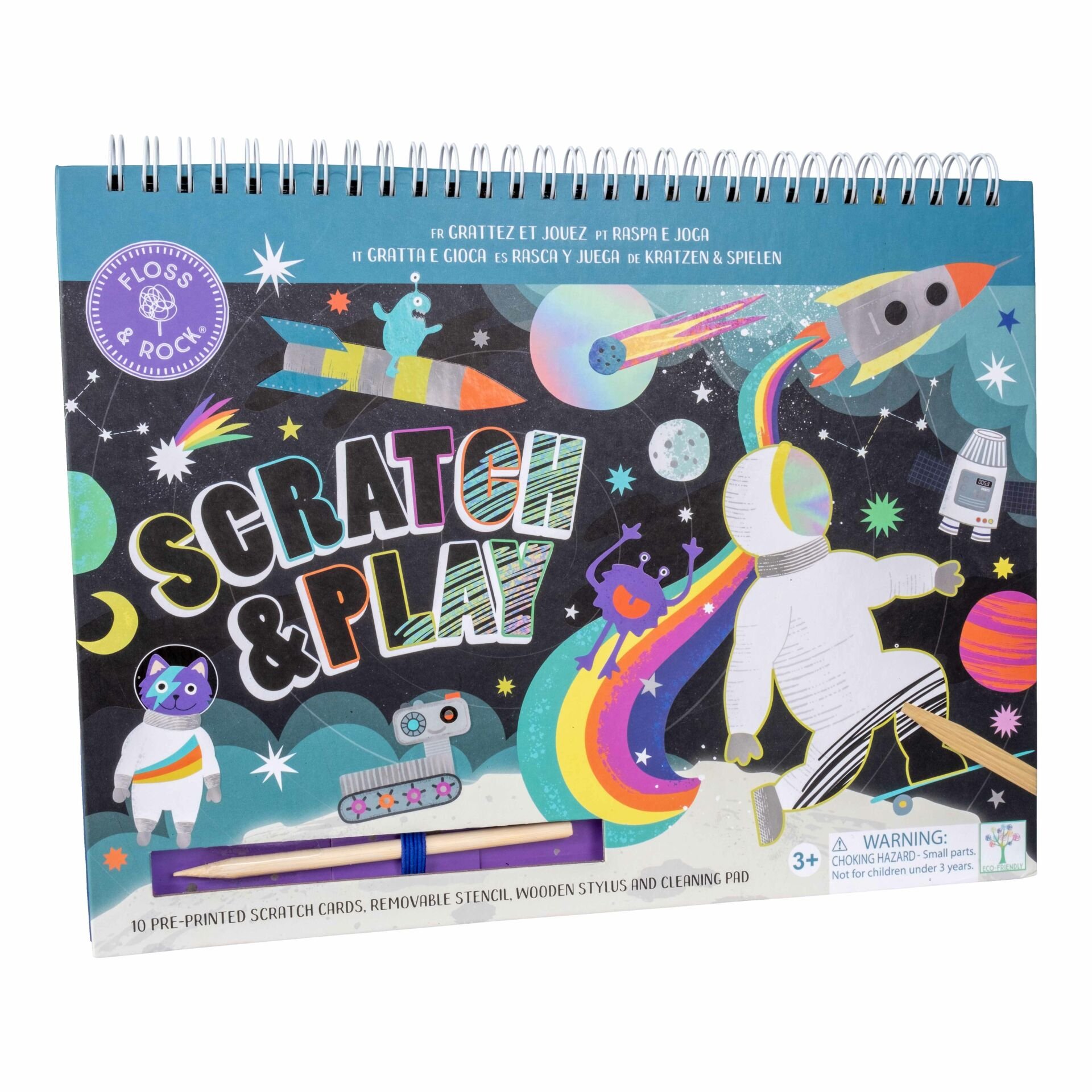 FLOSS & ROCK Scratch and Play Activity Book /Space *NEW*