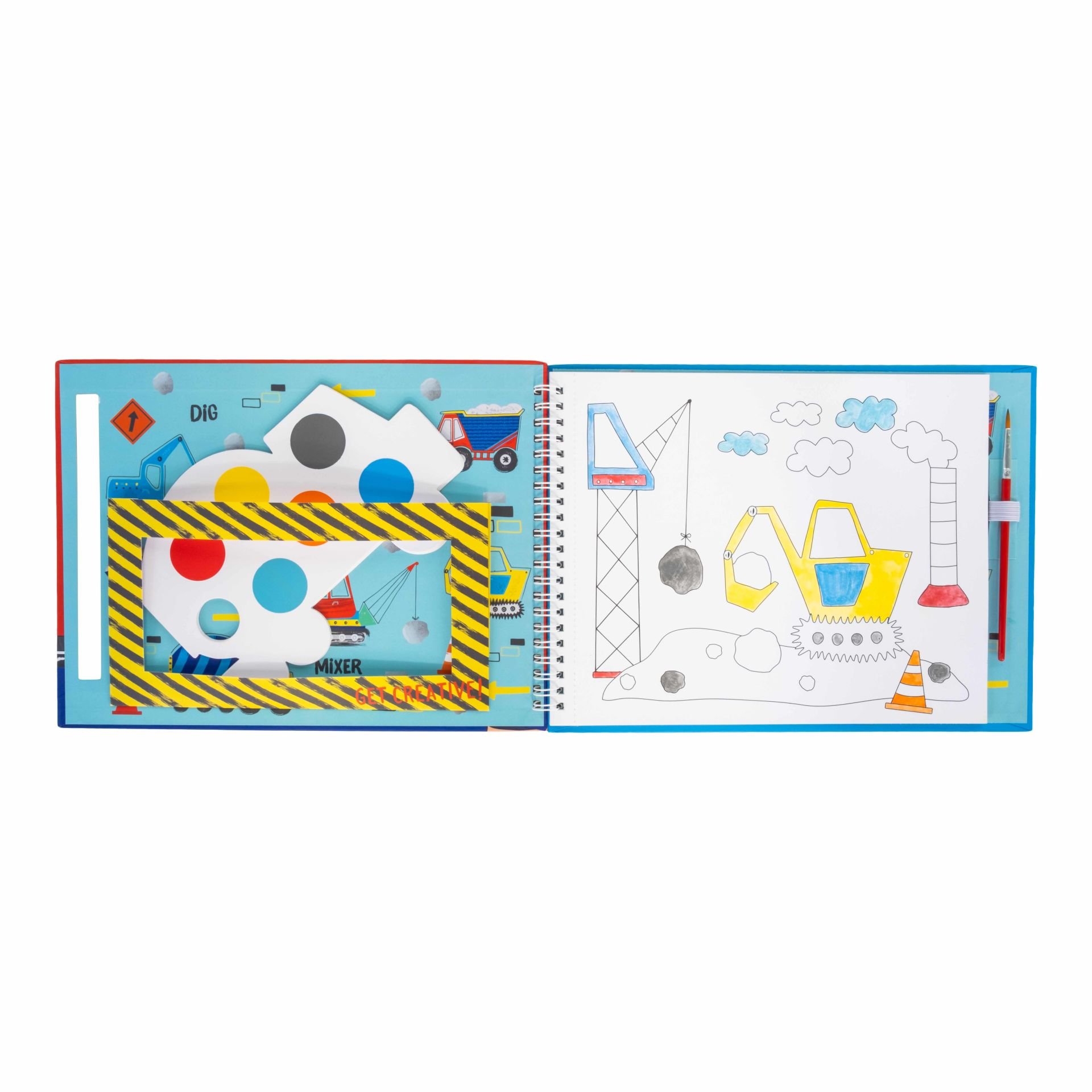 Watercolour Coloring Book / Construction *NEW*