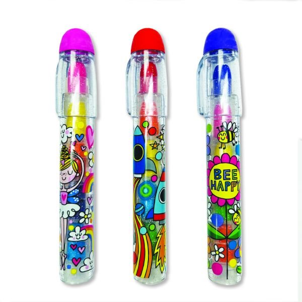 RACHEL ELLEN Erasable 5 Color Egg-Laying Crayons / Bee Happy