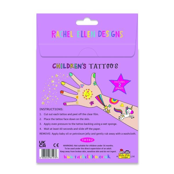 RACHEL ELLEN Temporary Tattoo / Magical Unicorn